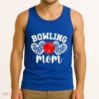 Bowling Mom Of A Bowler Mother Hearts Bowling Mama Gift Tank Top thumb 3