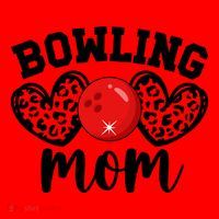Bowling Mom Of A Bowler Mother Hearts Bowling Mama Gift Santa Hat thumb 1