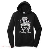 Bowling Mom Of A Bowler Mother Messy Bun Bowling Mama Cool Gift Women's Hoodie thumb 0