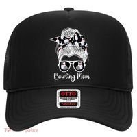 Bowling Mom Of A Bowler Mother Messy Bun Bowling Mama Cool Gift Hat thumb 0