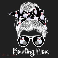 Bowling Mom Of A Bowler Mother Messy Bun Bowling Mama Cool Gift Hat thumb 2