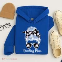 Bowling Mom Of A Bowler Mother Messy Bun Bowling Mama Cool Gift Hoodie thumb 4