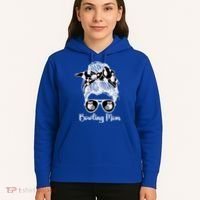 Bowling Mom Of A Bowler Mother Messy Bun Bowling Mama Cool Gift Hoodie thumb 5