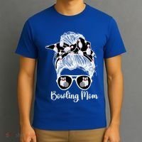 Bowling Mom Of A Bowler Mother Messy Bun Bowling Mama Cool Gift T-Shirt thumb 3