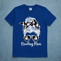 Bowling Mom Of A Bowler Mother Messy Bun Bowling Mama Cool Gift T-Shirt thumb 5