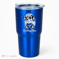 Bowling Mom Of A Bowler Mother Messy Bun Bowling Mama Cool Gift Tumbler thumb 0