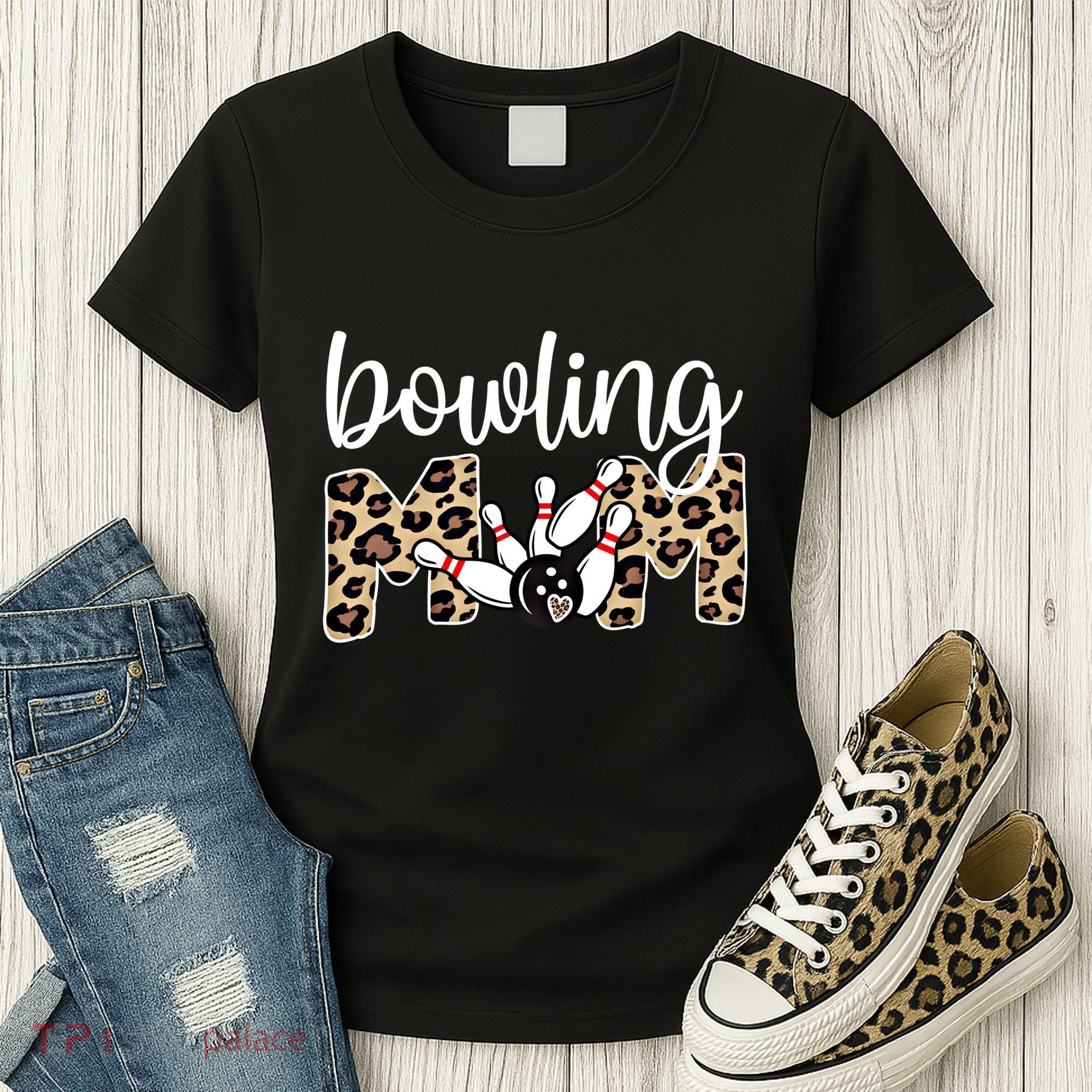 Bowling Mom Of A Bowling Player Mother Bowler Mama Gift Women's T-Shirt
