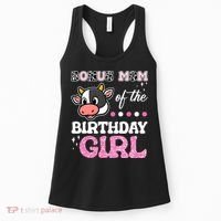 Bonus Mom Of The Birthday Girl Farm Cow Lover Women's Tank Top thumb 0