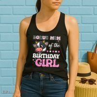 Bonus Mom Of The Birthday Girl Farm Cow Lover Women's Tank Top thumb 2