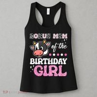 Bonus Mom Of The Birthday Girl Farm Cow Lover Women's Tank Top thumb 3
