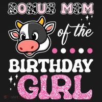 Bonus Mom Of The Birthday Girl Farm Cow Lover Women's Tank Top thumb 5