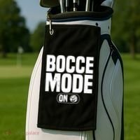 Bocce Mode On Boccia Player Bocce Ball Player Gift Golf Towel thumb 2