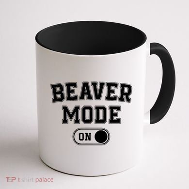 Beaver Mode On Costume Funny Dam Builder Gift Animal Lover Coffee Mug back