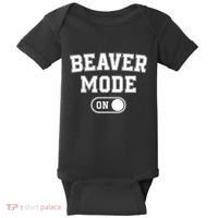 Beaver Mode On Costume Funny Dam Builder Gift Animal Lover Baby Bodysuit thumb 0