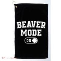 Beaver Mode On Costume Funny Dam Builder Gift Animal Lover Golf Towel thumb 0