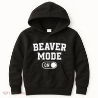 Beaver Mode On Costume Funny Dam Builder Gift Animal Lover Kids Hoodie thumb 0