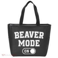 Beaver Mode On Costume Funny Dam Builder Gift Animal Lover Tote Bag thumb 0