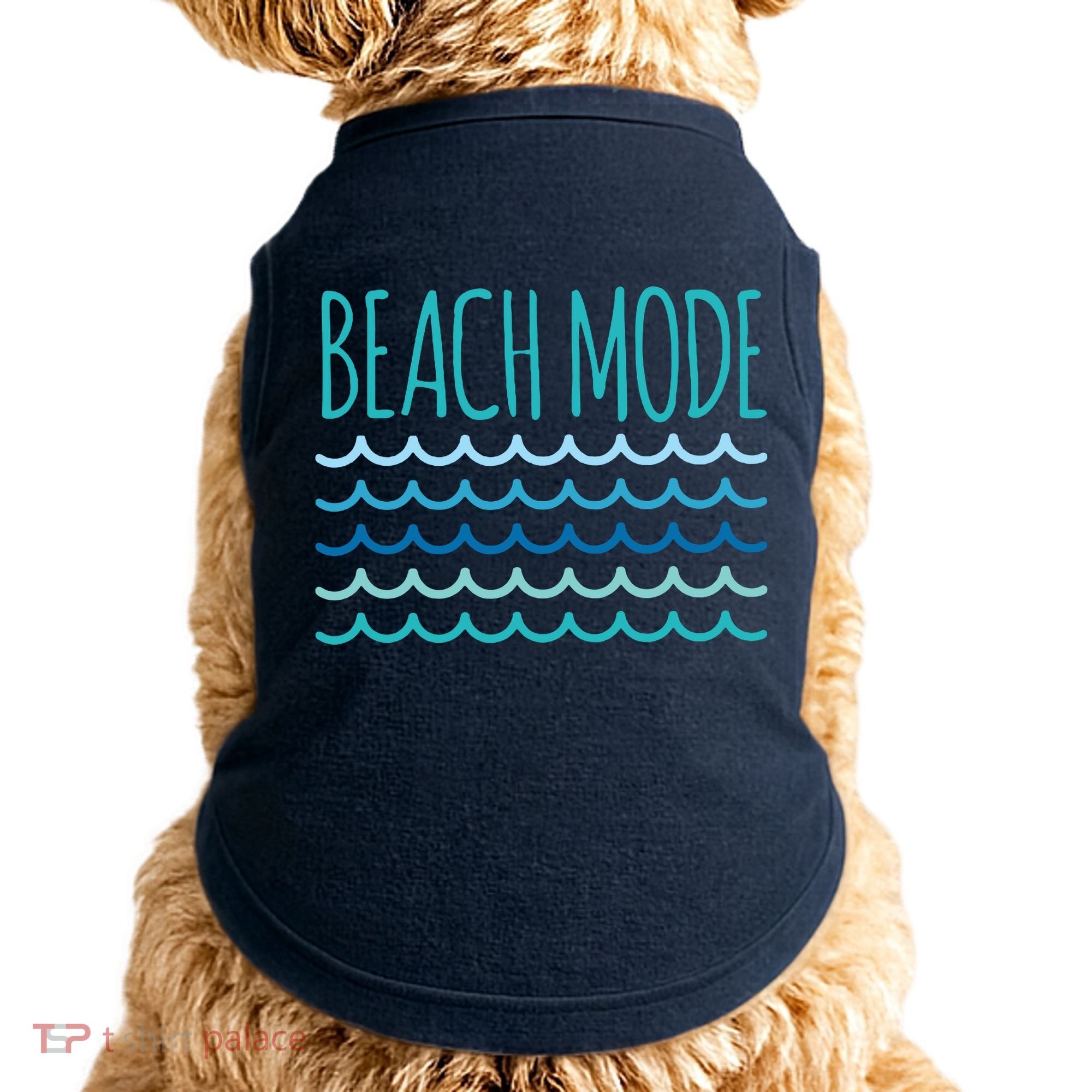 Beach Mode Ocean Wave Doggie Tank