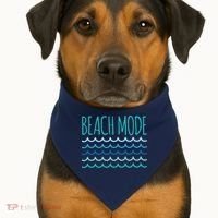 Beach Mode Ocean Wave USA-Made Doggie Bandana thumb 1