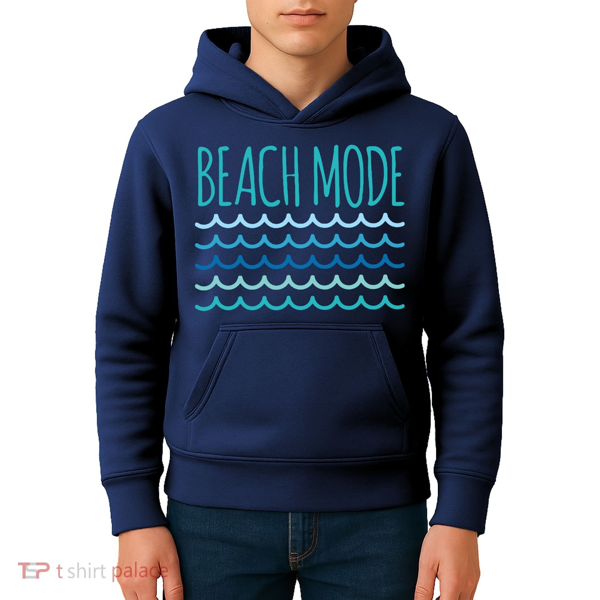 Beach Mode Ocean Wave Kids Hoodie