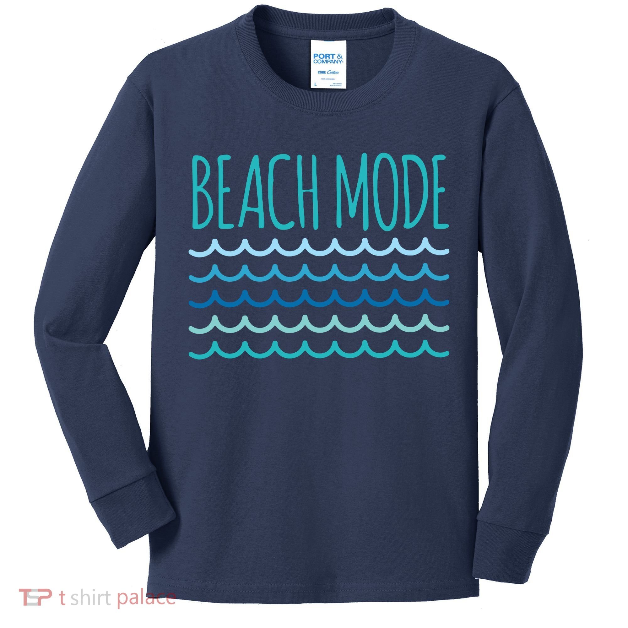 Beach Mode Ocean Wave Kids Long Sleeve Shirt