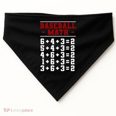 Baseball Math Operation Double Play Mathematician USA-Made Doggie Bandana