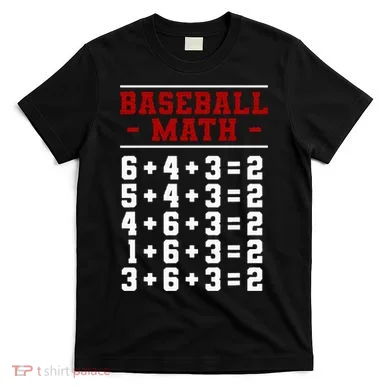 Baseball Math Operation Double Play Mathematician T-Shirt