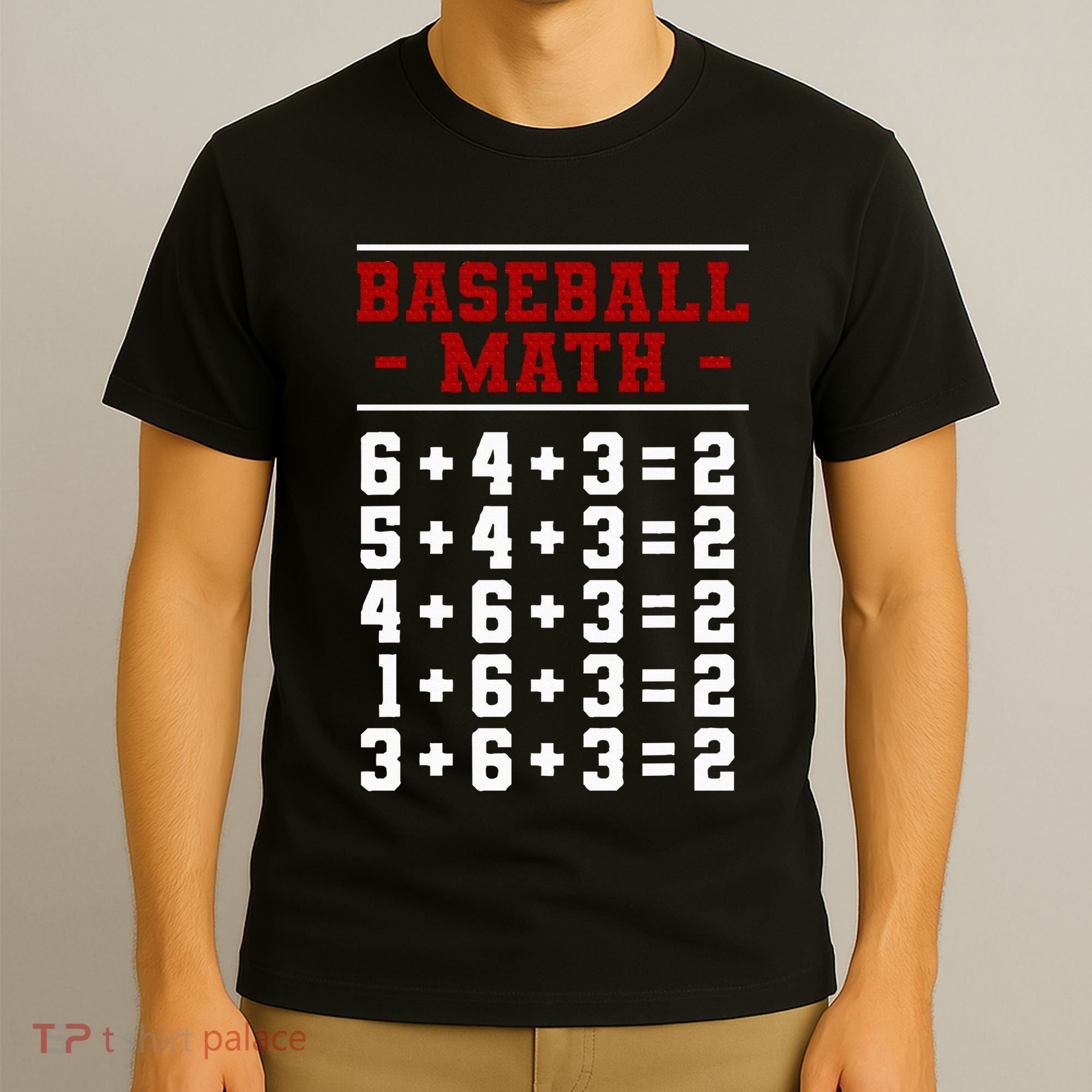 Baseball Math Operation Double Play Mathematician T-Shirt