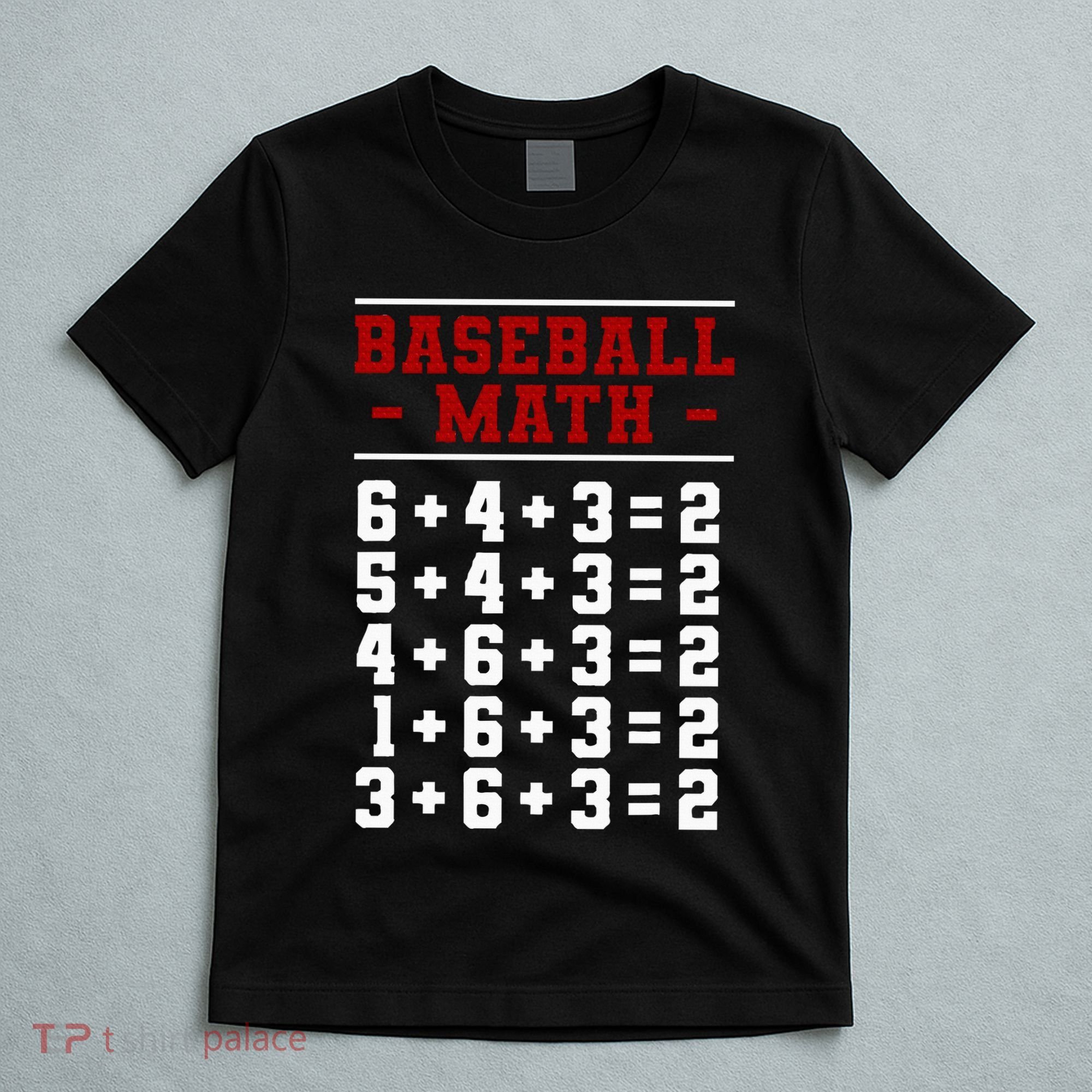 Baseball Math Operation Double Play Mathematician T-Shirt