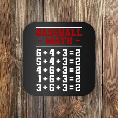 Baseball Math Operation Double Play Mathematician Coaster