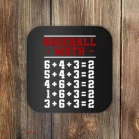 Baseball Math Operation Double Play Mathematician Coaster thumb 0