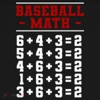 Baseball Math Operation Double Play Mathematician Coaster thumb 2