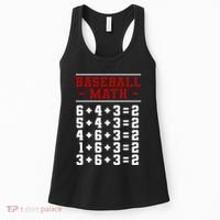 Baseball Math Operation Double Play Mathematician Women's Tank Top thumb 0