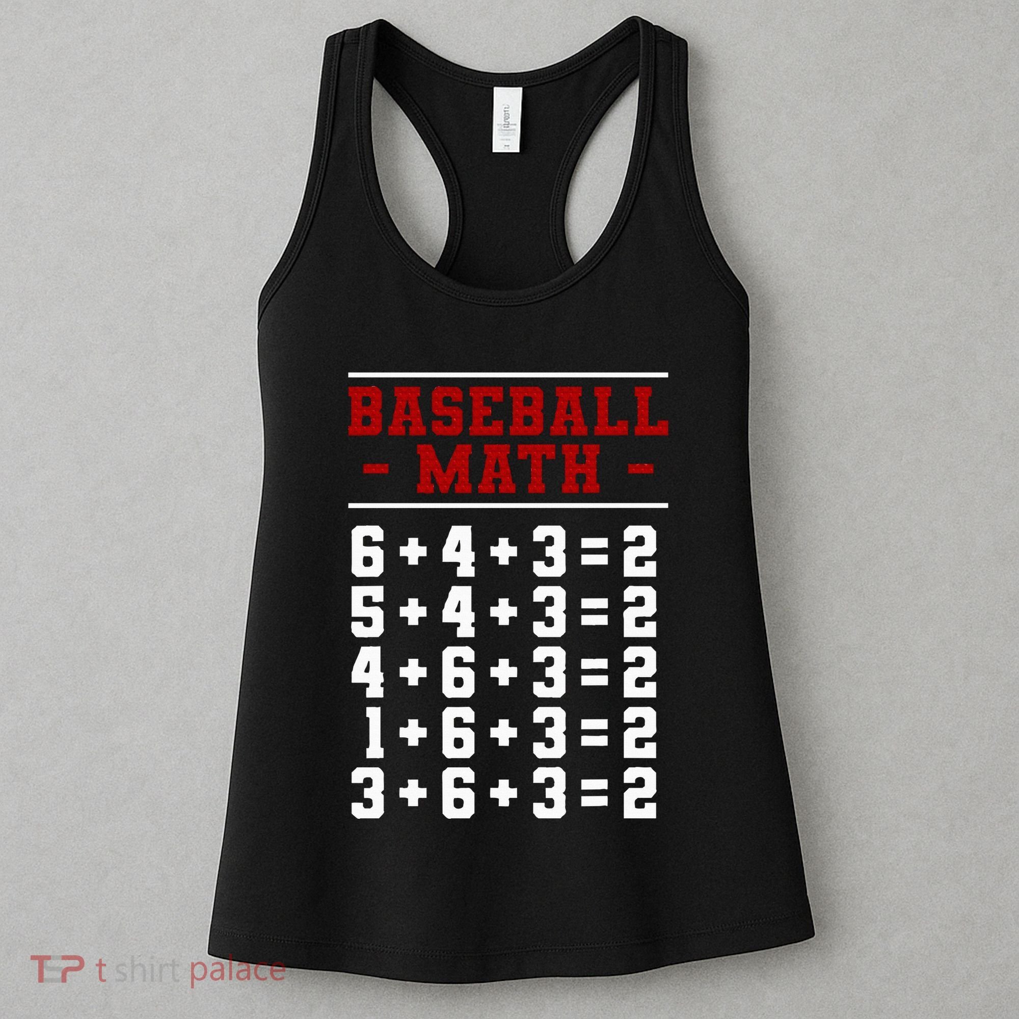 Baseball Math Operation Double Play Mathematician Women's Tank Top