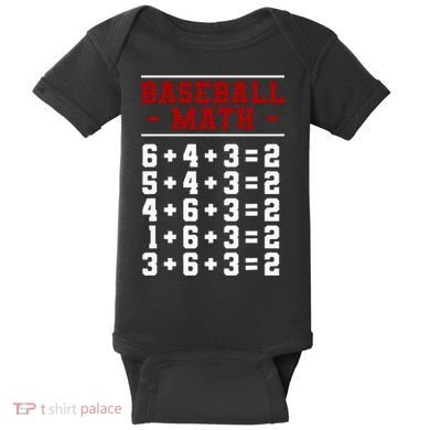 Baseball Math Operation Double Play Mathematician Baby Bodysuit