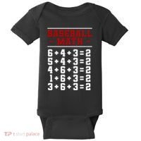Baseball Math Operation Double Play Mathematician Baby Bodysuit thumb 0