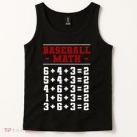 Baseball Math Operation Double Play Mathematician Tank Top thumb 2