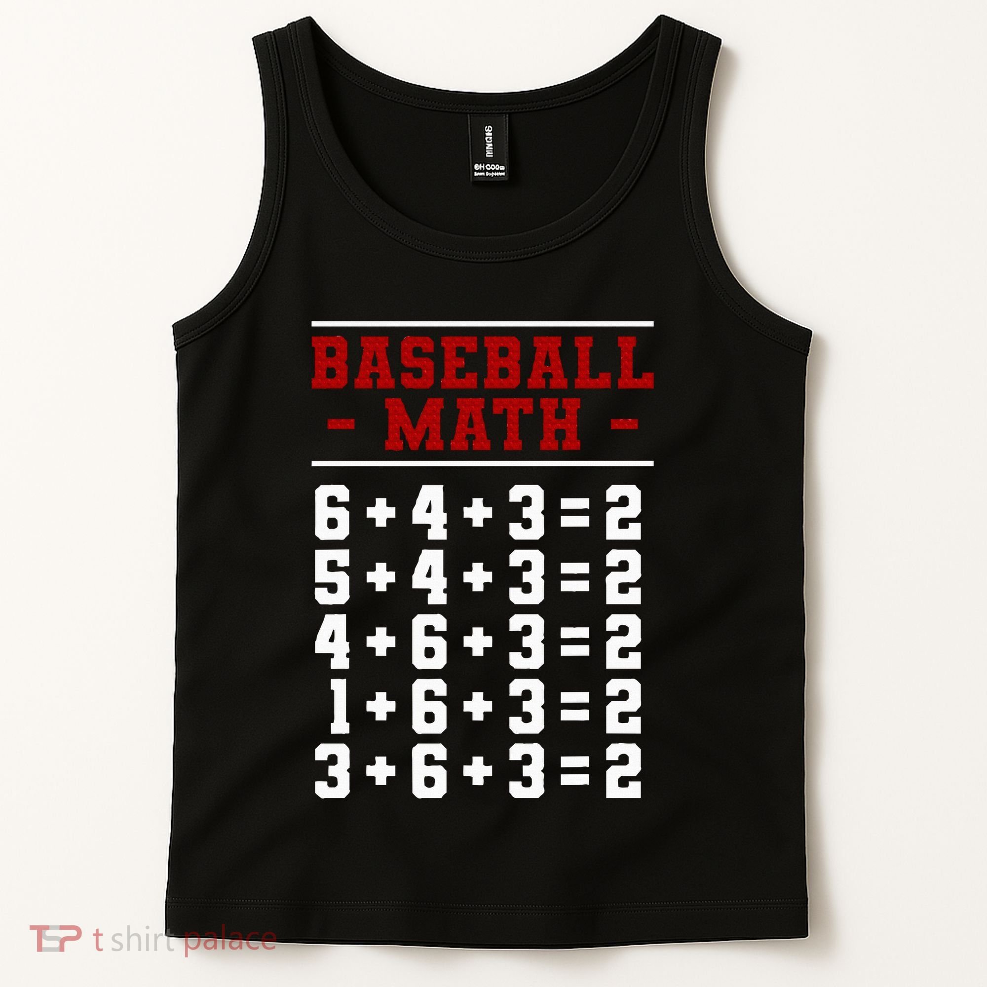 Baseball Math Operation Double Play Mathematician Tank Top