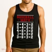 Baseball Math Operation Double Play Mathematician Tank Top thumb 3