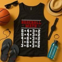 Baseball Math Operation Double Play Mathematician Tank Top thumb 4
