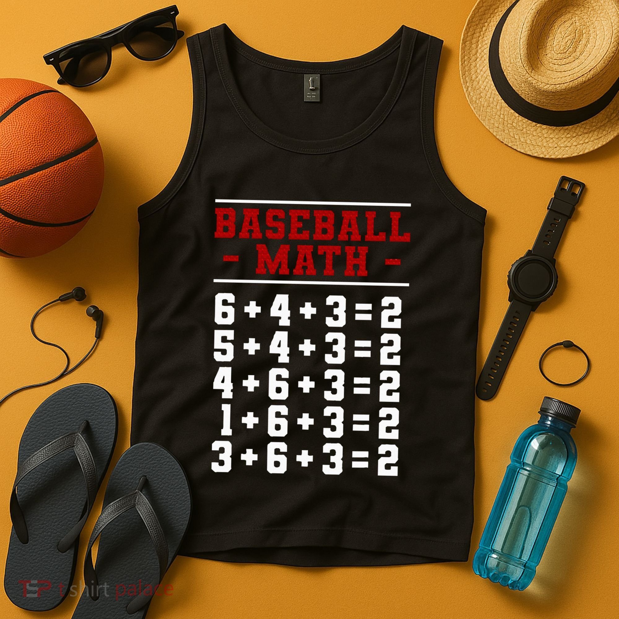 Baseball Math Operation Double Play Mathematician Tank Top