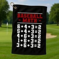 Baseball Math Operation Double Play Mathematician Golf Towel thumb 1