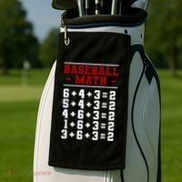 Baseball Math Operation Double Play Mathematician Golf Towel thumb 2