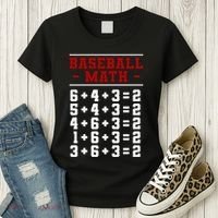 Baseball Math Operation Double Play Mathematician Women's T-Shirt thumb 3