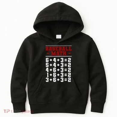 Baseball Math Operation Double Play Mathematician Kids Hoodie