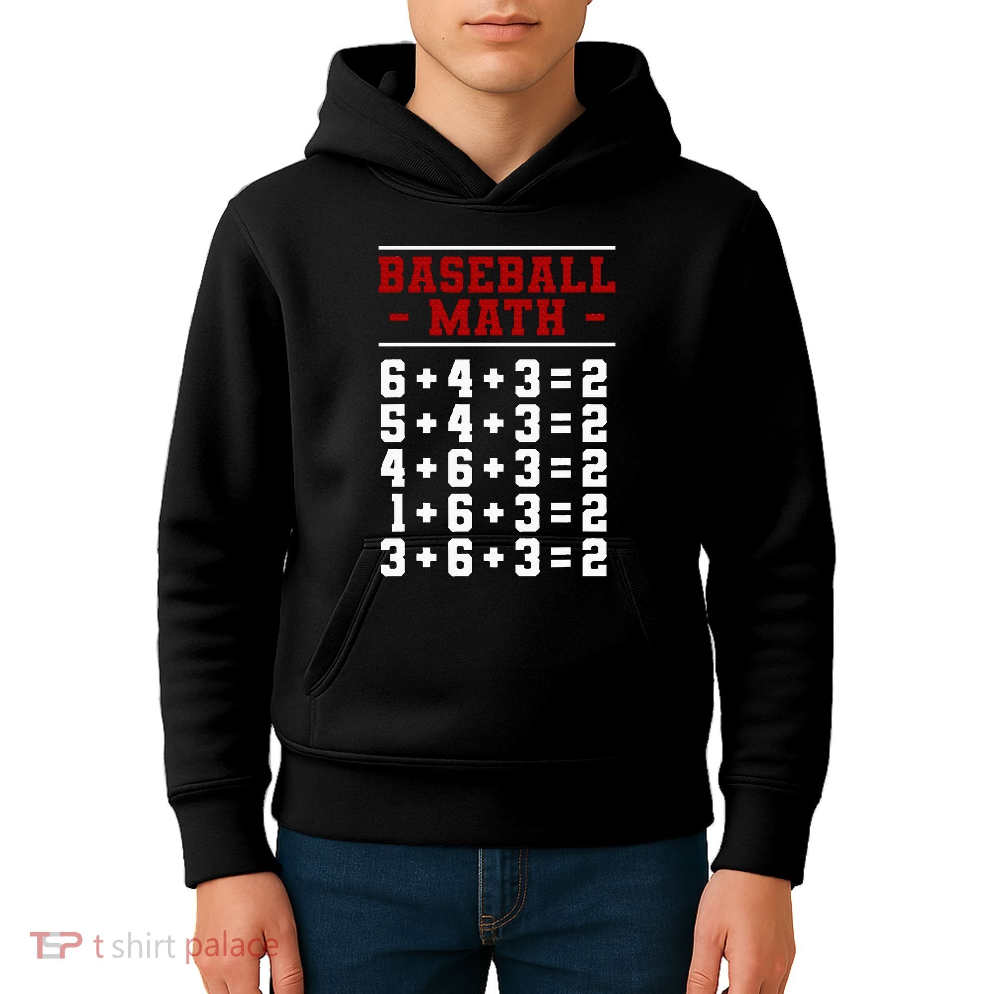 Baseball Math Operation Double Play Mathematician Kids Hoodie