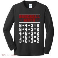 Baseball Math Operation Double Play Mathematician Kids Long Sleeve Shirt thumb 0