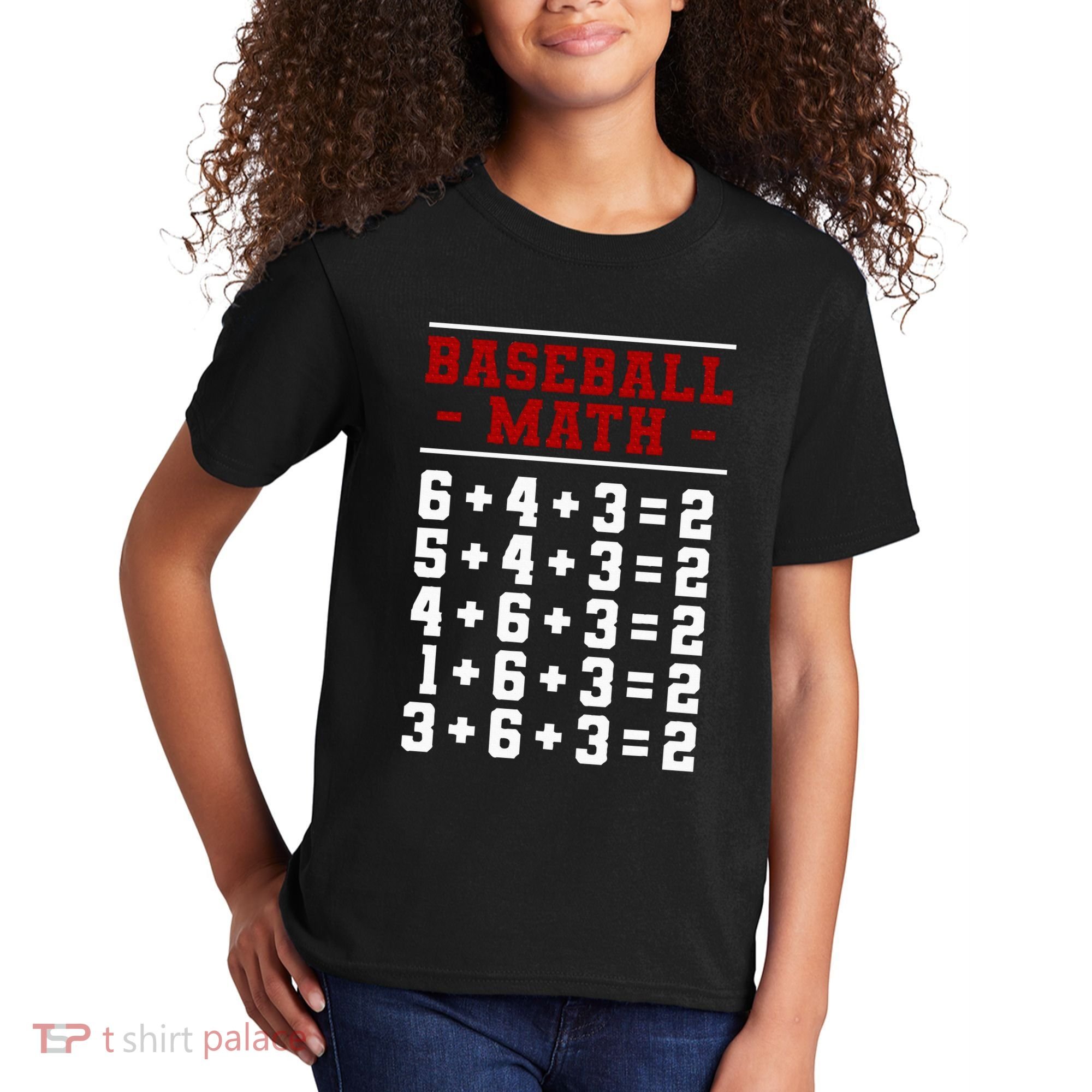Baseball Math Operation Double Play Mathematician Kids T-Shirt