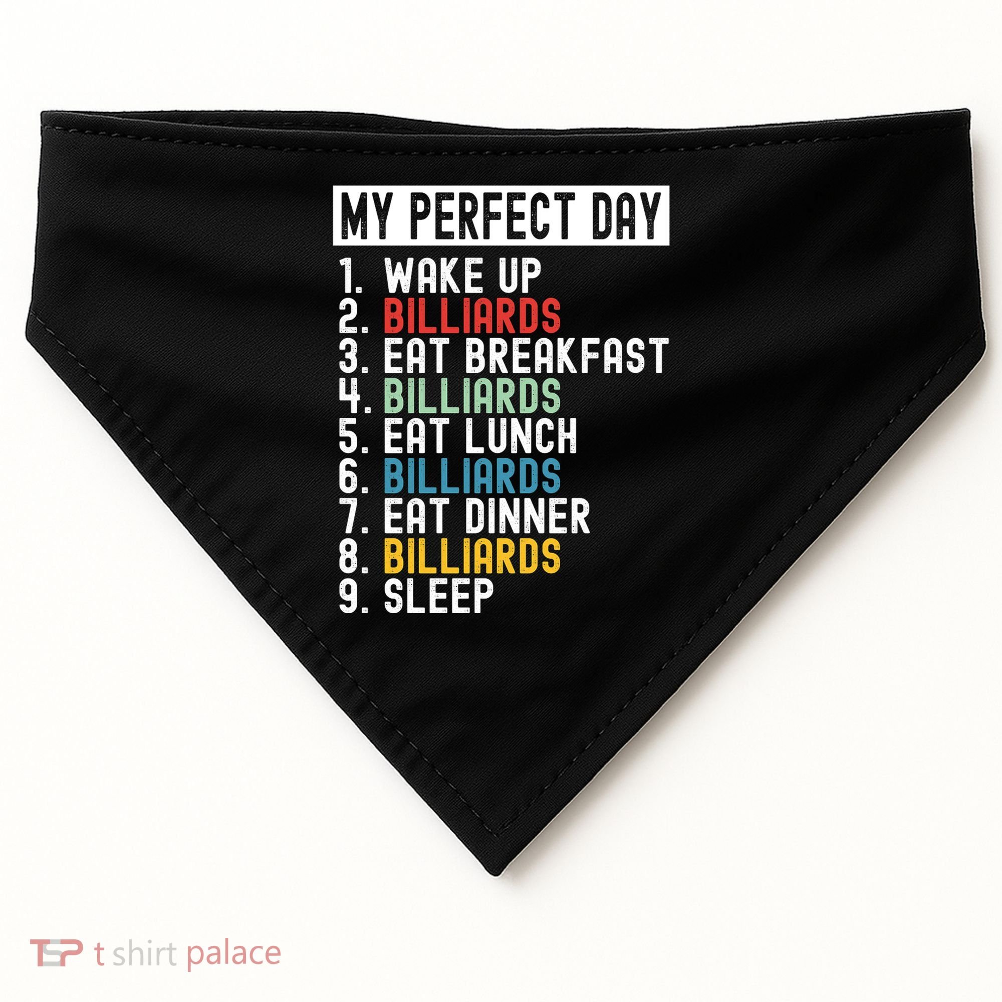 Billiards My Perfect Day Billiards Dad Gift For Father’s Day USA-Made Doggie Bandana