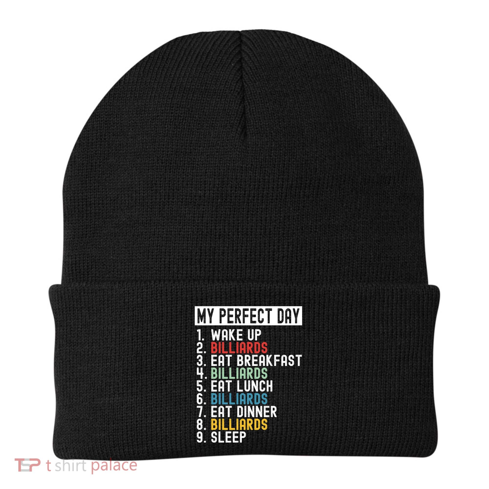 Billiards My Perfect Day Billiards Dad Gift For Father’s Day Beanie